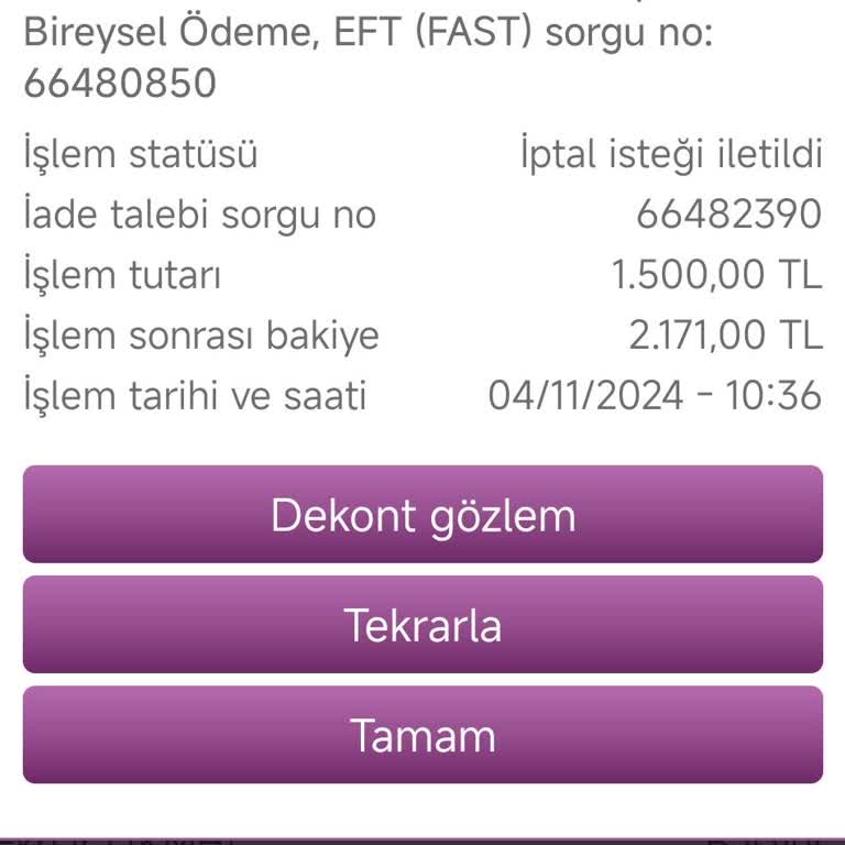 Yanlış Gönderilen EFT'nin İptali Ve Geri Dönüş Sorunu