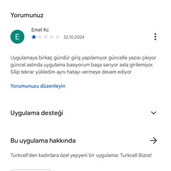 Turkcell Bizce Uygulamasına Giriş Sorunu Ve Kupon Mağduriyeti