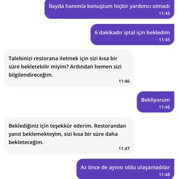 Getir'de Yanlış Sipariş İptalinde Yaşanan Sorunlar