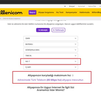 Yan Binada 85 Mbps, Benim Adresimde Hizmet Yok!