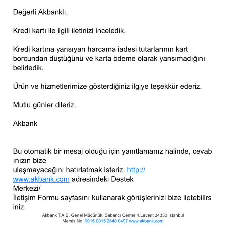 Akbank Kredi Kartı İade Sorunu Ve Taksit Çilesi