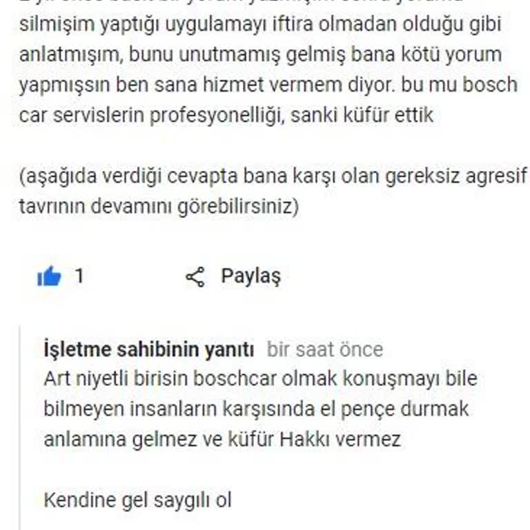 Bosch Servisinde Müşteri Memnuniyetsizliği