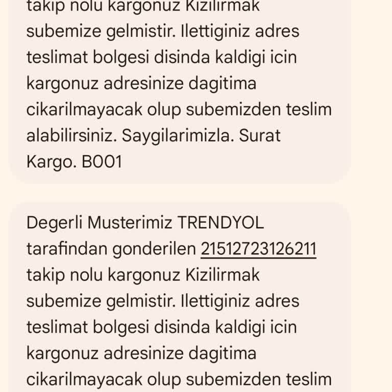 Sürat Kargo'nun Hizmet Kalitesinden Şikayet