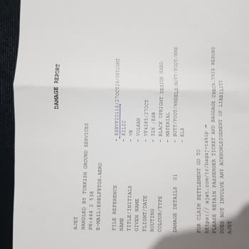 Ajet Firmasıyla Valiz Hasarı Mağduriyeti
