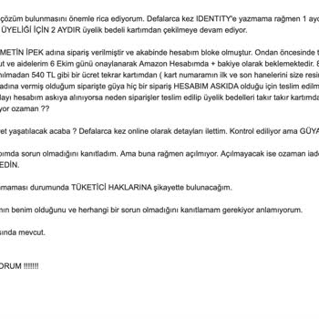 Amazon Hesabım Askıya Alındı, Çözüm Bekliyorum!
