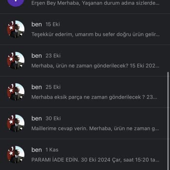 Eksik Parça Ve İade Sorunu