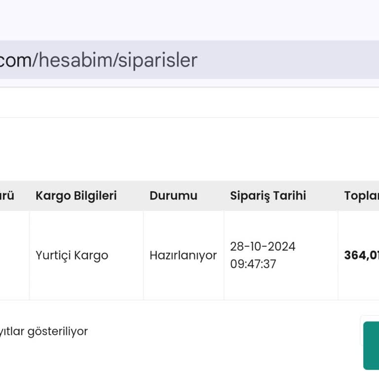 Online Siparişim Gönderilmiyor