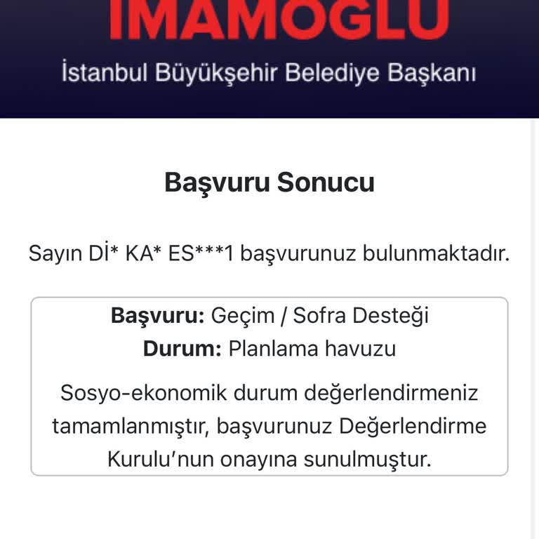 11 Aylık Bekleyiş: Sofra Destek Başvurum Hâlâ Beklemede