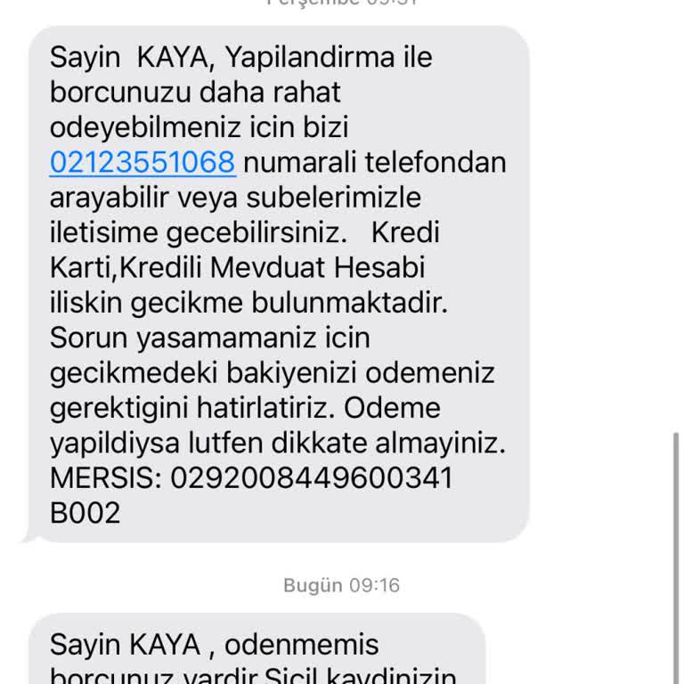 Denizbank'tan Yanlış Borç Mesajlarıyla Rahatsızlık
