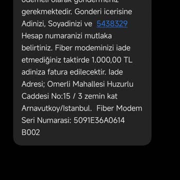 Millenicom Modem İadesi Ve Ekstra Kargo Ücreti Sorunu