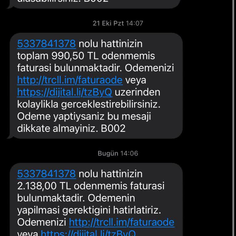 Yanlış Fatura Mesajlarıyla Mücadele