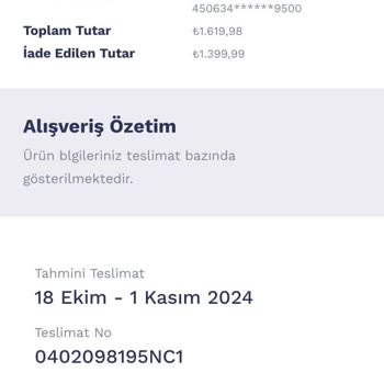 Penti'den Sipariş Edilen Ürünlerin Teslim Edilmemesi Ve İptal Edilmesi