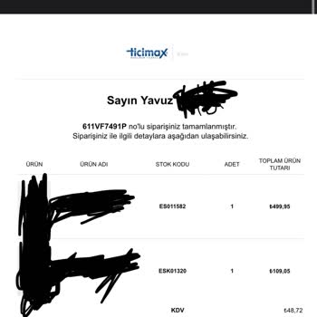 Eros.com.tr Sipariş Sorunu Ve İletişim Eksikliği