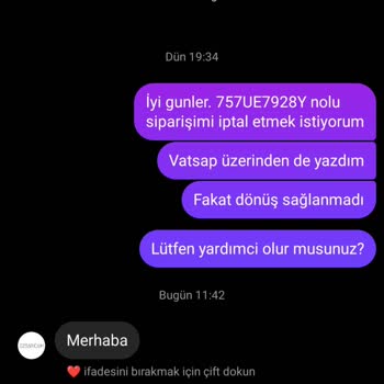 Ozsaricam'dan İptal Edilemeyen Sipariş Sorunu