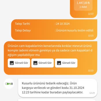 Hasarlı Ürün Ve Yetersiz Müşteri Hizmeti