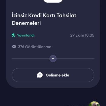 Yetkisiz Kart Kullanım Girişimleri