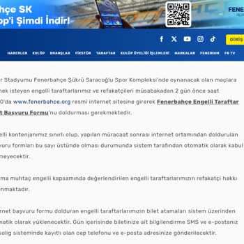 Galatasaray Spor Kulübü Engelli Bilet Başvurusunda Adaletsizlik!