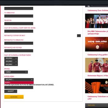 Galatasaray Spor Kulübü Engelli Bilet Başvurusunda Adaletsizlik!