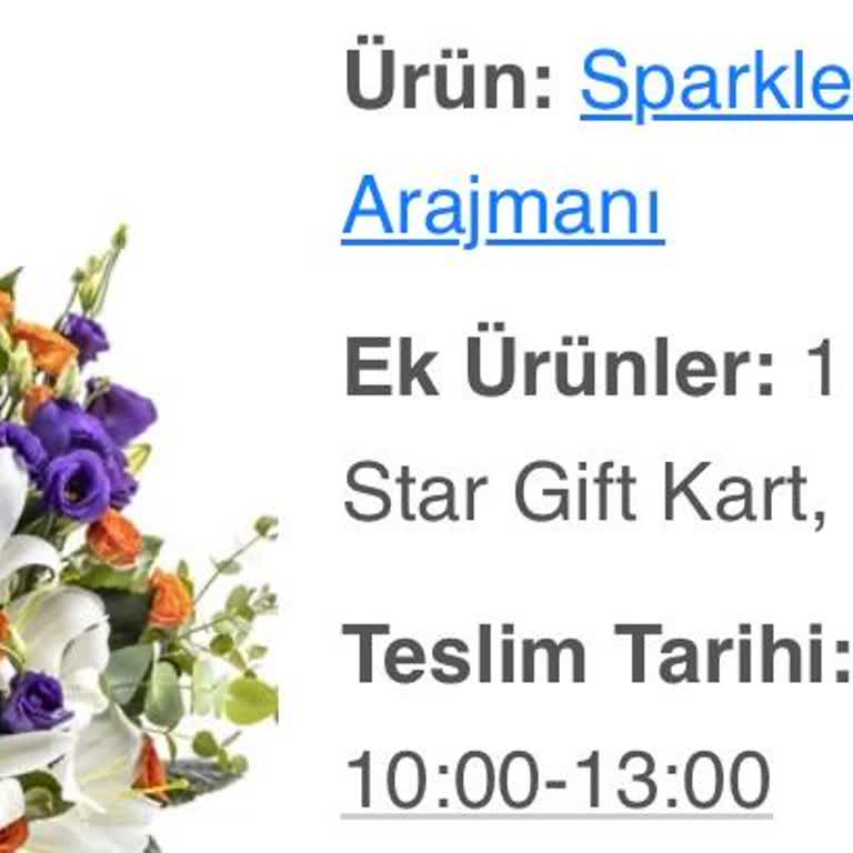 Zamanında Teslim Edilmeyen Çiçek Siparişi