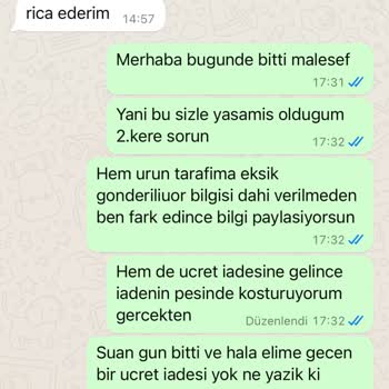 Ürün Teslimatı Ve Para İadesinde Yaşanan Sorunlar
