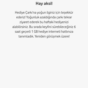 Çark Hakkımın Yenilenmesini Bekliyorum