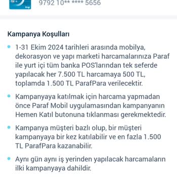 ParafPara Yatırılmayan Kampanya Sorunu
