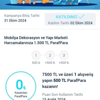 ParafPara Yatırılmayan Kampanya Sorunu