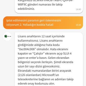 Trendyol'da Yanlış Windows 11 Pro KEY Sorunu