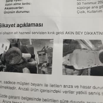 Kırık Teslim Edilen Ürün Ve Yetersiz Çözüm Teklifi