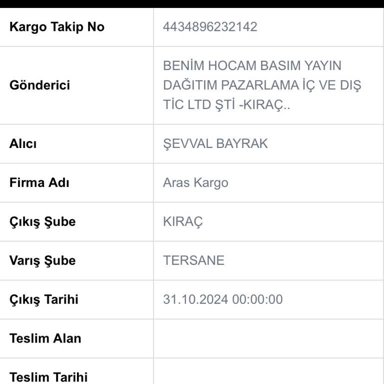 Aras Kargo'nun Teslimat Sorumsuzluğu