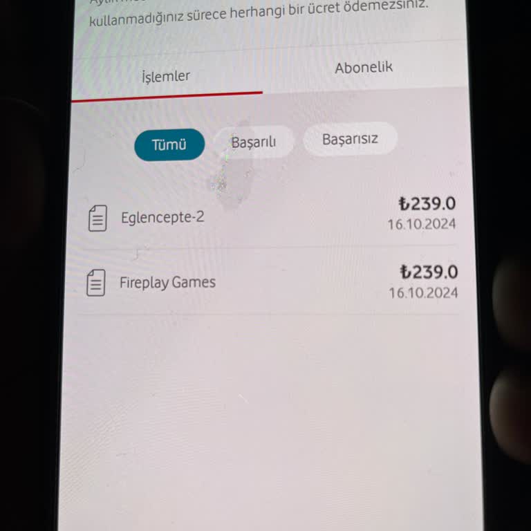 Mobil Ödeme Hatası: İade Talebi