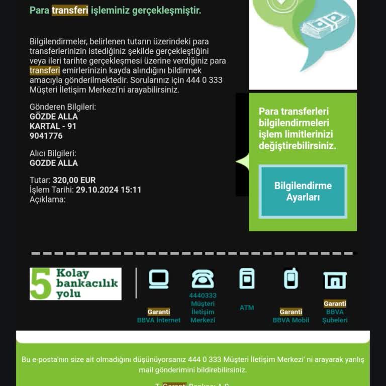 Yurt Dışına Gönderilen SWIFT İşlemi Sorunu