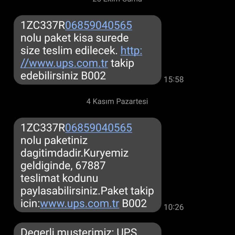 Teslim Edilmeyen Kargo Ve Yanıltıcı Mesajlar