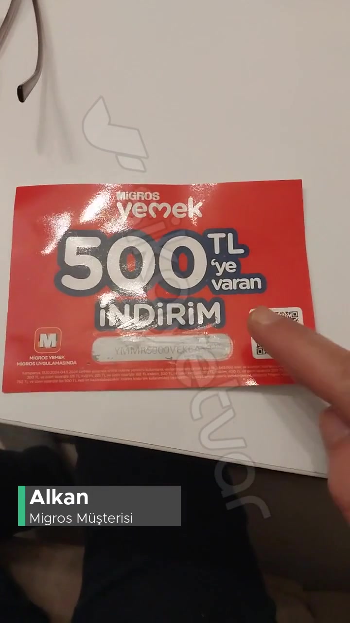 Migros 500 TL İndirim Diye Kupon Veriyor Yaptığı 150 TL videonun kapak resmi