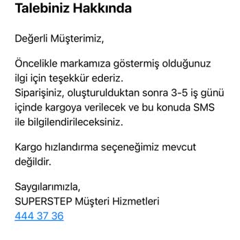 SuperStep'te 10 Gündür Bekleyen Sipariş Sorunu