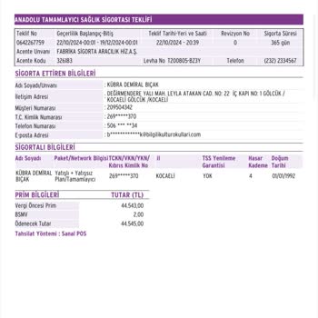 Anadolu Sigorta'dan Hamilelik Nedeniyle Fahiş Fiyat Artışı