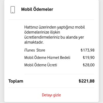 Vodafone Faturasında Yetkisiz İtunes Ödemesi Sorunu