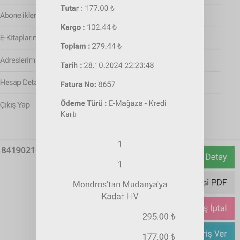 Siparişim Nerede: Mondros'tan Mudanya'ya Kadar