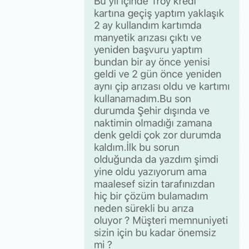 Kuveyt Türk Bankası'nda Tekrarlayan Çip Arızası Ve Yetersiz Müşteri Hizmetleri