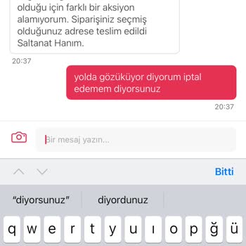 Teslim Edilmeyen Sipariş Ve İade Sorunu