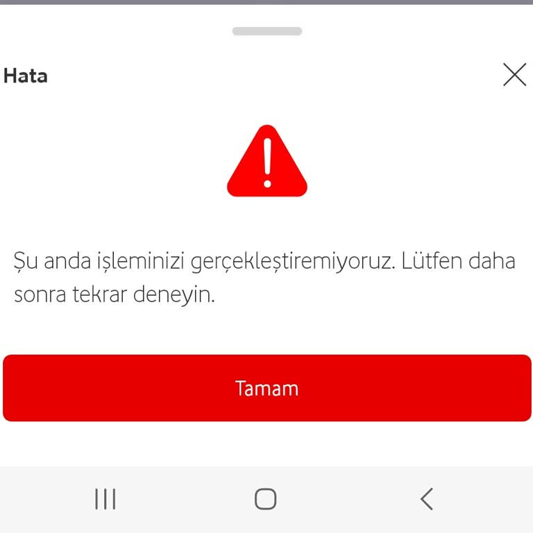 Vodafone Pay Cüzdan Hesabı Açma Sorunu