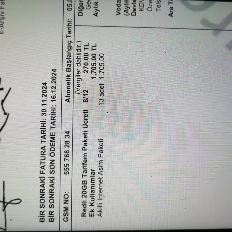 Vodafone Faturalı Hatta Beklenmedik Ücret Şoku