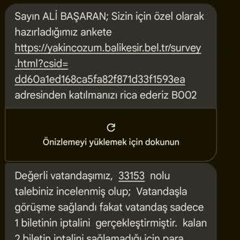 Online Bilet İptalinde Yaşanan Sorun Ve Mağduriyet
