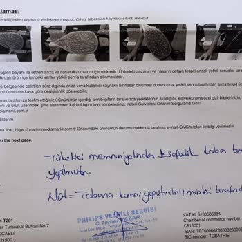 Philips Azur Ütü Tabanı Yapışıyor Müşteri Hizmetleri Hayal Kırıklığı