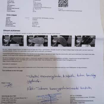 Philips Azur Ütü Tabanı Yapışıyor Müşteri Hizmetleri Hayal Kırıklığı