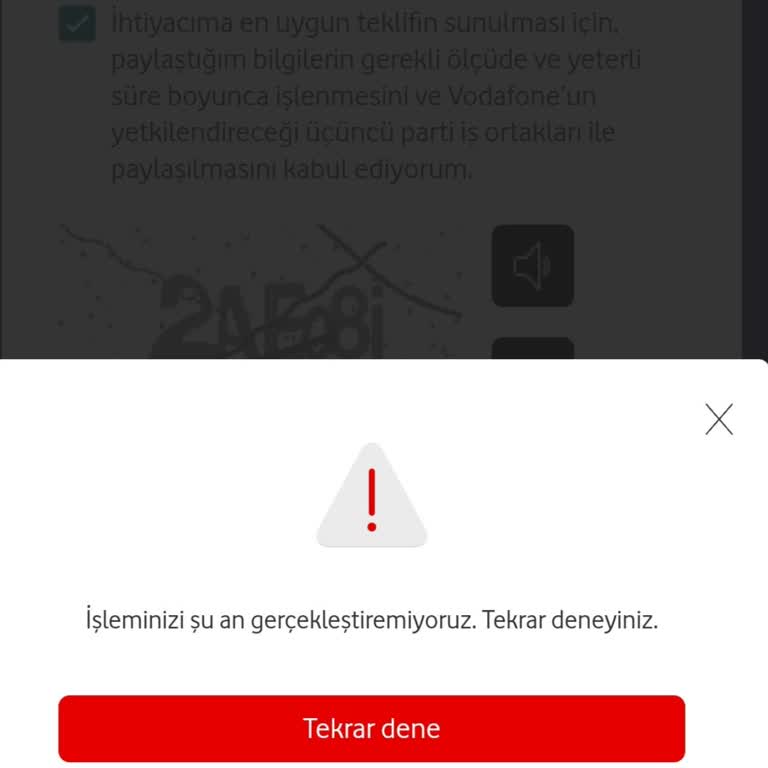 Vodafone'da Yaş Sınırı Tanımlama Sorunu