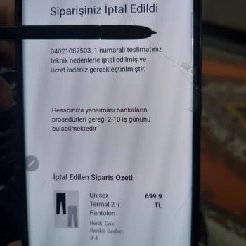 Sipariş İptali Ve Para İadesi Sorunu