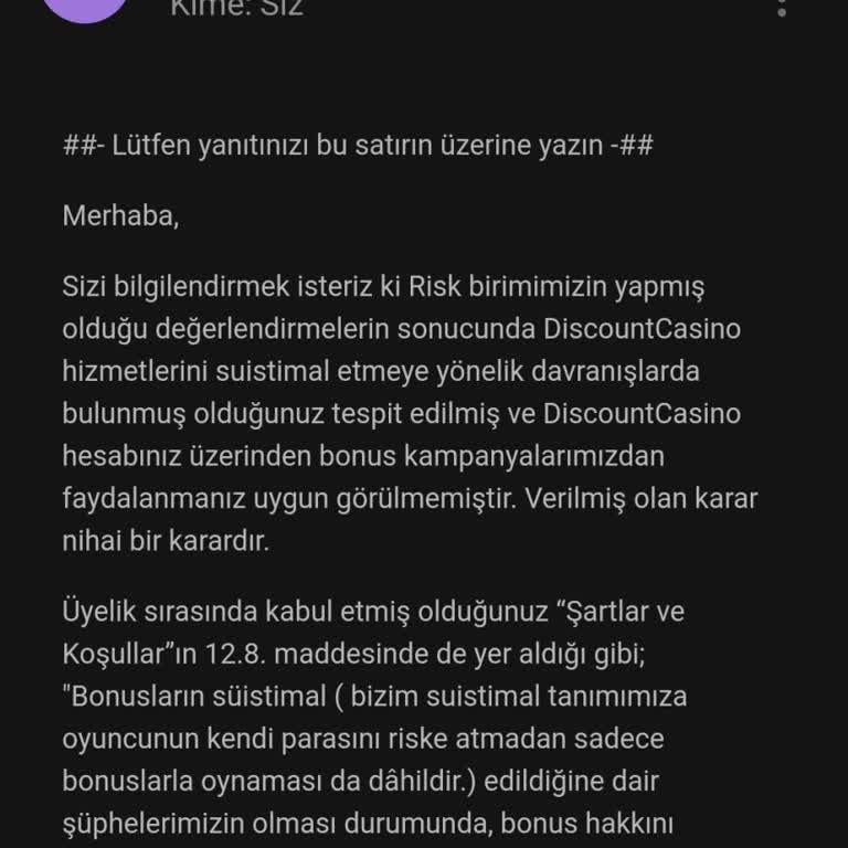 Bonus İptali Ve Yetersiz Müşteri Hizmeti
