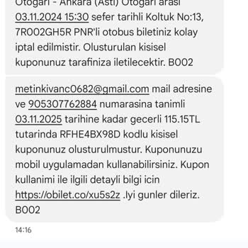 İade Edilmeyen Bilet Ücreti Ve Çözülmeyen Mağduriyet