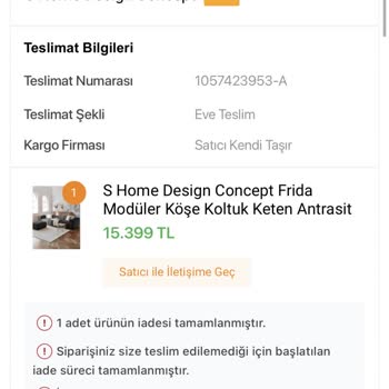 S Home Design: Teslimat Kabusu Ve Müşteri Hizmetleri Fiyaskosu